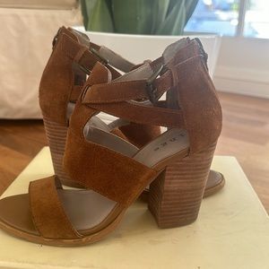 Suede high heels